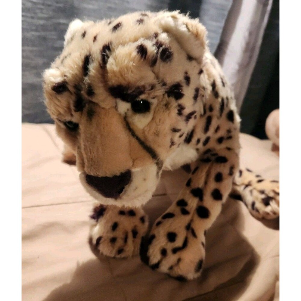 FAO Schwarz 30" Cheetah Plush Large Realistic Toys R Us Vintage Big Cat Stuffy